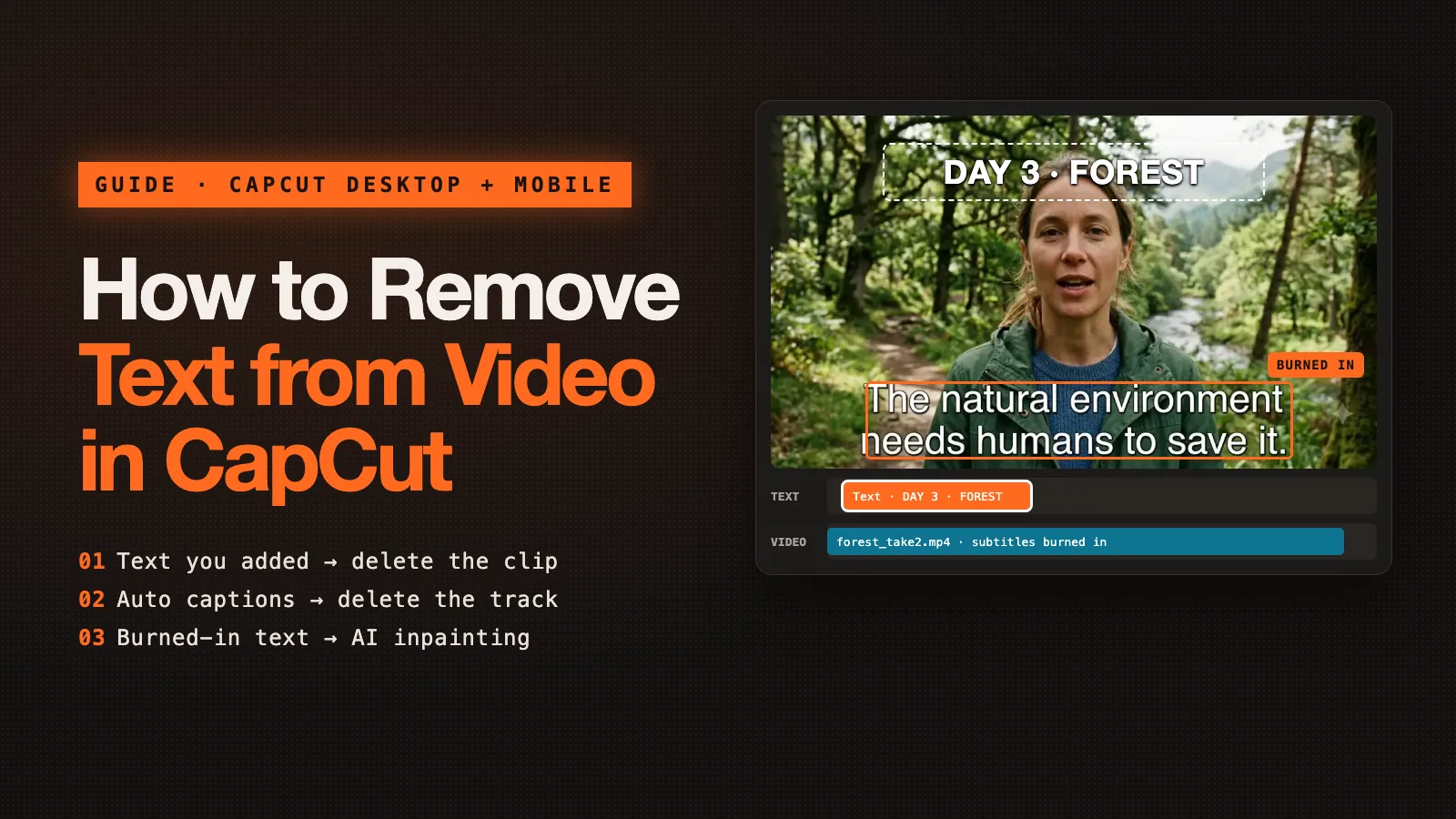 How to Remove Text from Video in CapCut